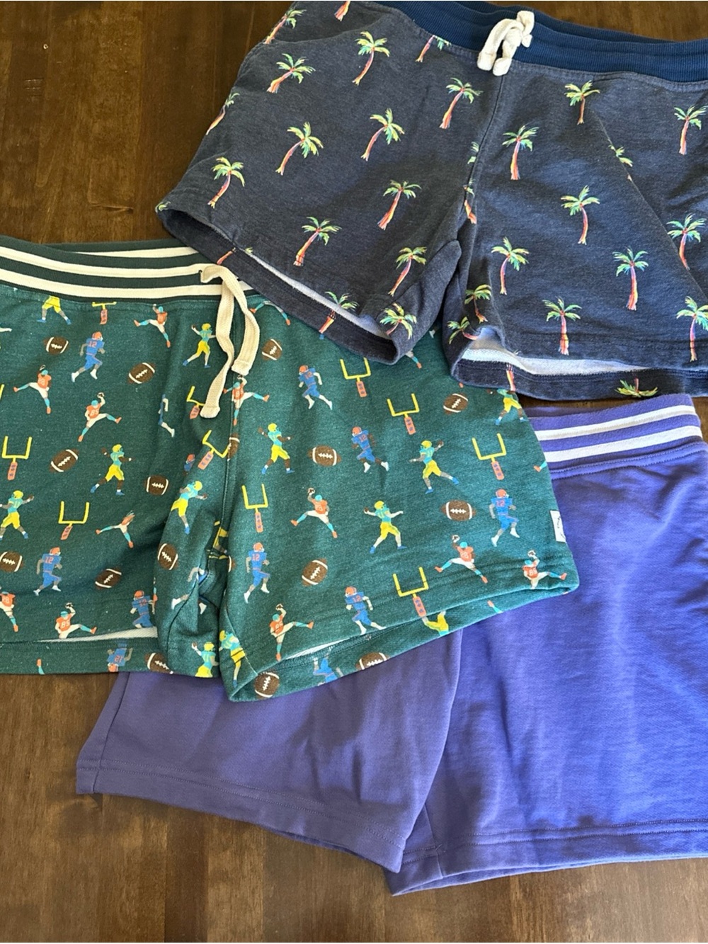Cubbies Mens M Lounge Shorts Bundle (3) Football Palm Trees Purple Comfy Summer